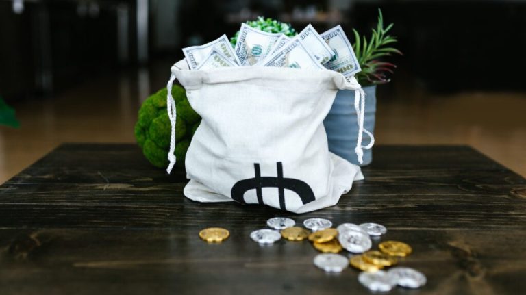 Basket of money